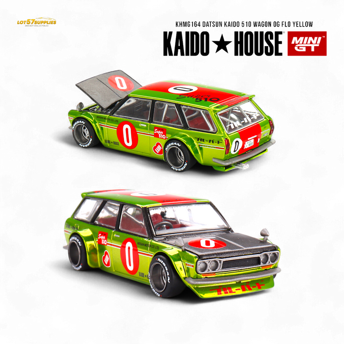 Mini GT Datsun 510 Wagon OG Ho Yellow 1:64 - for just $29.99! 