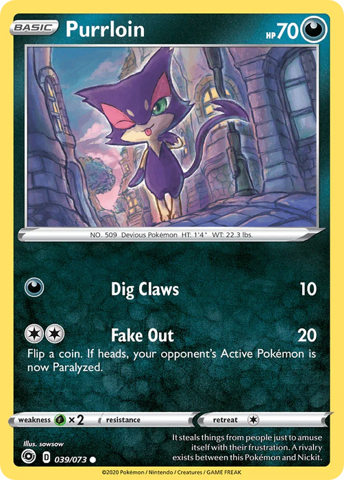 Purrloin (039/073) [Sword & Shield: Champion's Path] - for just $0.10! 