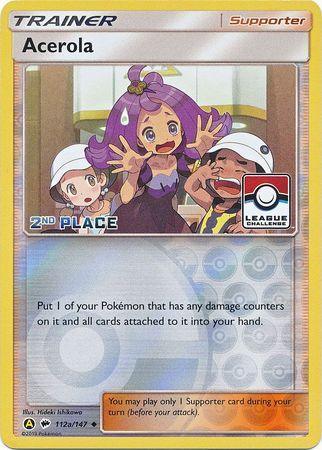 Acerola (112a/147) (League Promo 2nd Place) [Sun & Moon: Burning Shadows] - for just $3.10! 