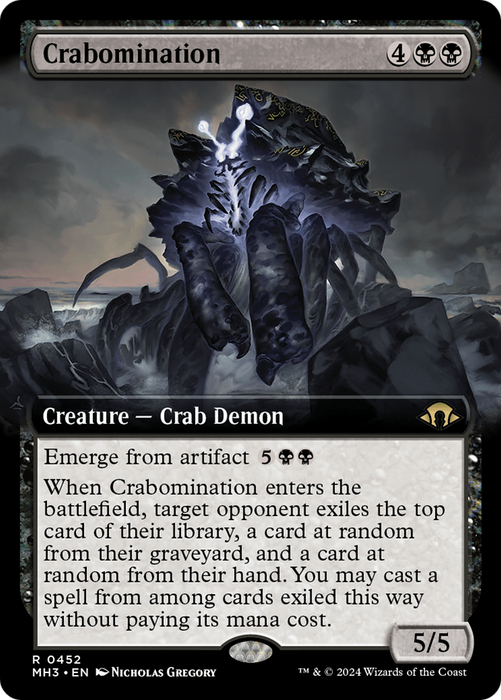 Crabomination (Extended Art) [Modern Horizons 3] - Just $0.03! Shop now at Retro Gaming of Denver