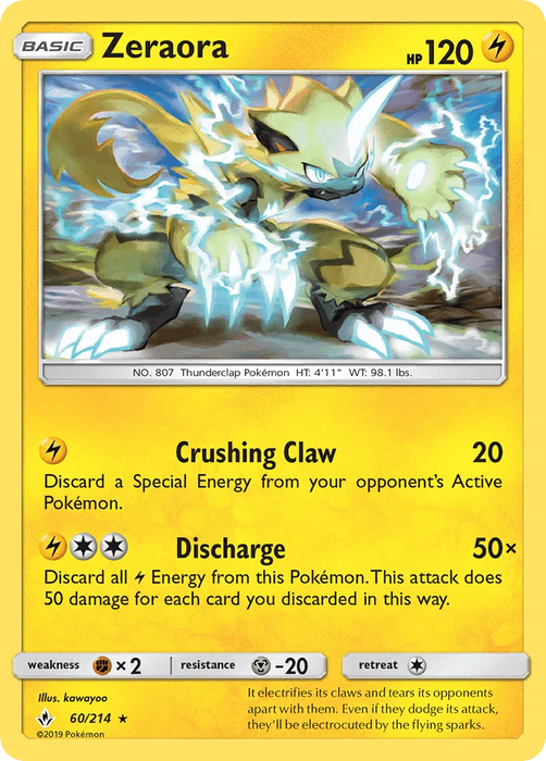 Zeraora (60/214) [Sun & Moon: Unbroken Bonds] - for just $0.25! 