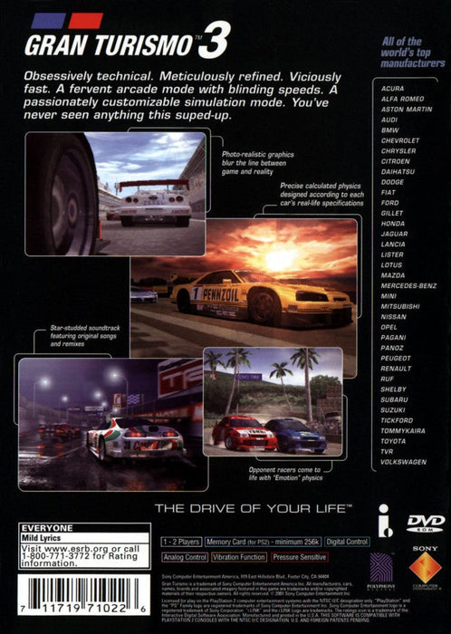 Gran Turismo 3: A-Spec [Greatest Hits] – PlayStation 2 (PS2) - for just $4.99! 