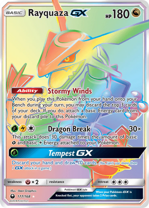Rayquaza GX (177/168) [Sun & Moon: Celestial Storm] - for just $113.65! 