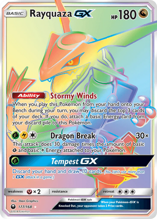 Rayquaza GX (177/168) [Sun & Moon: Celestial Storm] - for just $120.45! 