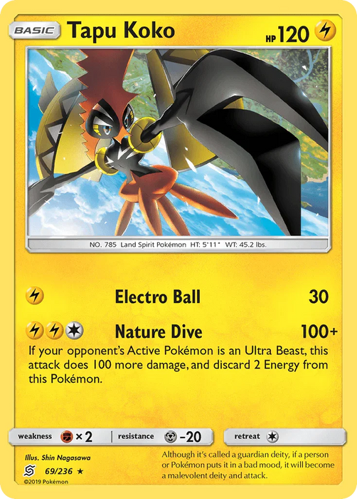 Tapu Koko (69/236) [Sun & Moon: Unified Minds] - for just $0.20! 