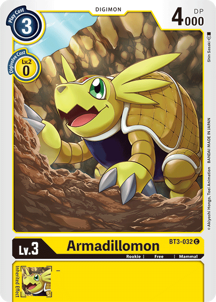 Armadillomon [BT3-032] [Release Special Booster Ver.1.5] - Just $0.09! Shop now at Retro Gaming of Denver