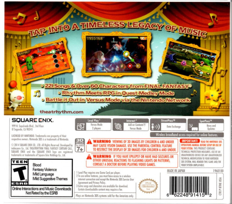 Theatrhythm Final Fantasy: Curtain Call – Nintendo 3DS (3DS) - for just $12.99! 