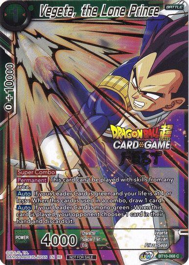 Vegeta, the Lone Prince (Card Game Fest 2022) (BT10-068) [Tournament Promotion Cards] - for just $0.55! 