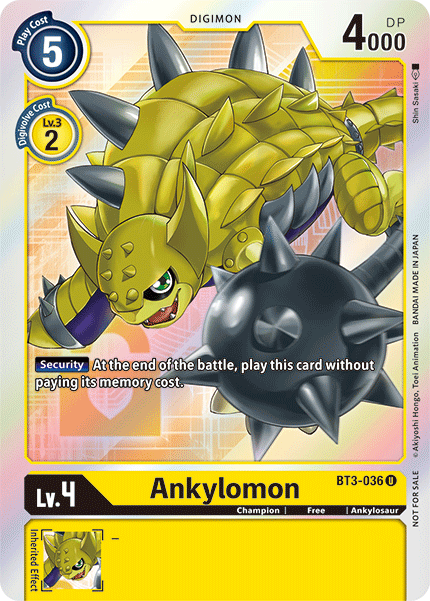 Ankylomon [BT3-036] (Buy-A-Box Promo) [Release Special Booster Ver.1.5 Promos] - Just $0.09! Shop now at Retro Gaming of Denver