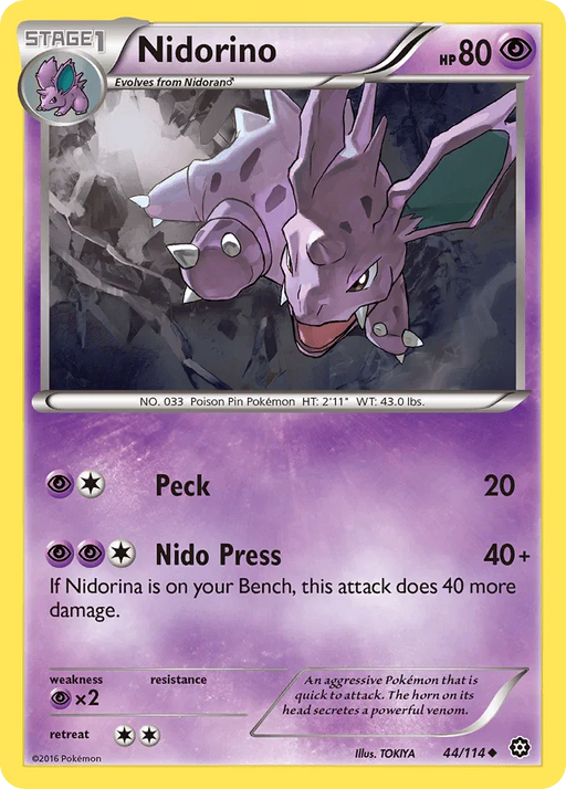 Nidorino (44/114) [XY: Steam Siege] - for just $0.10! 