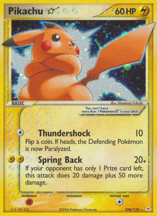 Pikachu Star (104/110) [EX: Holon Phantoms] - Just $350! Shop now at Retro Gaming of Denver