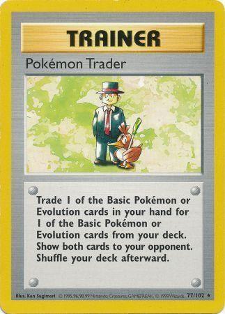 Pokemon Trader (77/102) [Base Set Shadowless Unlimited] - for just $4.85! 