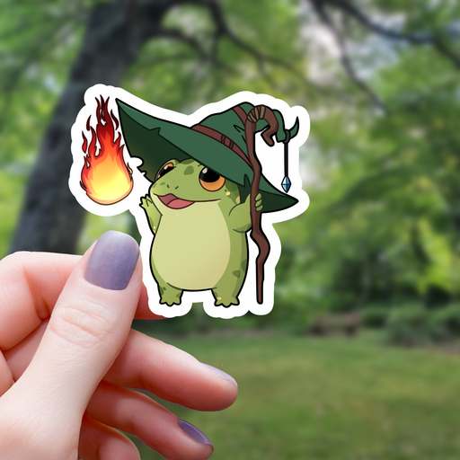 Fireball Frog Wizard RPG Sticker - 3" - for just $3.50! 