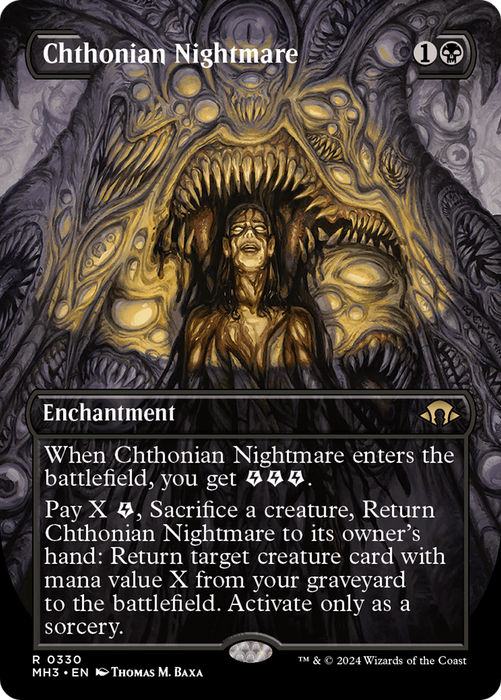 Chthonian Nightmare (Borderless) (MH3-330) - Modern Horizons 3 (Borderless) - for just $1.25! 