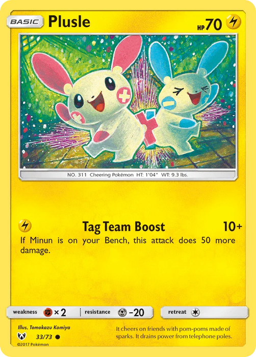 Plusle (33/73) [Sun & Moon: Shining Legends] - for just $0.30! 