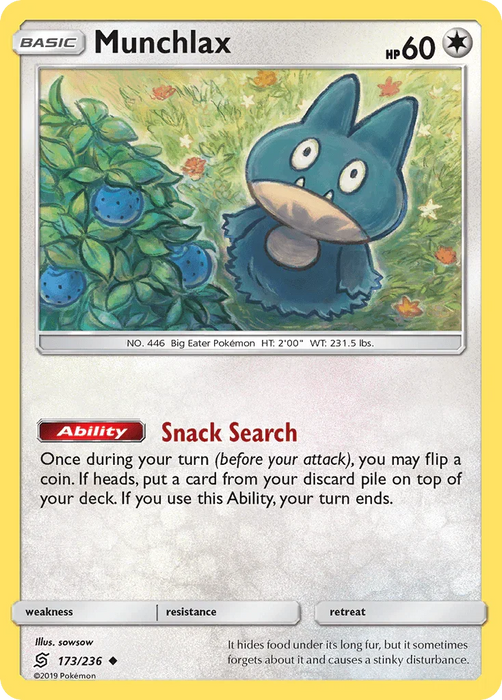 Munchlax (173/236) [Sun & Moon: Unified Minds] - for just $2.45! 