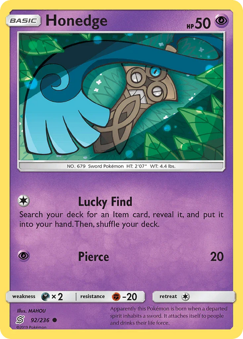 Honedge (92/236) [Sun & Moon: Unified Minds] - for just $0.10! 
