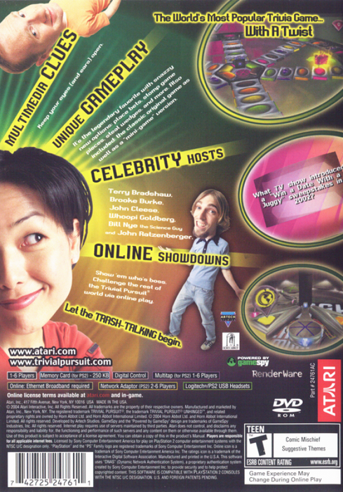 Trivial Pursuit: Unhinged – PlayStation 2 (PS2) - for just $3.99! 