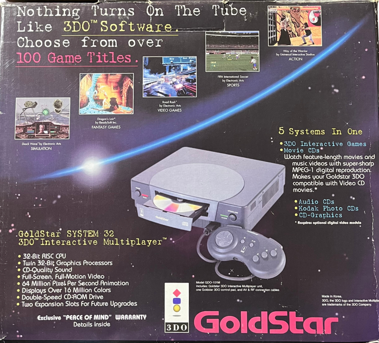 Goldstar 3DO Interactive Multiplayer System [In Box, Missing Manual/Inserts] – [3DO - for just $449.99! 