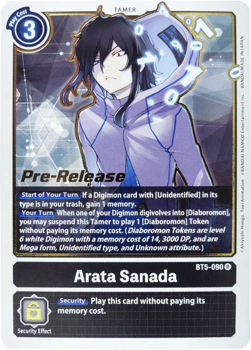 Arata Sanada [BT5-090] [Battle of Omni Pre-Release Promos] - Just $1.40! Shop now at Retro Gaming of Denver