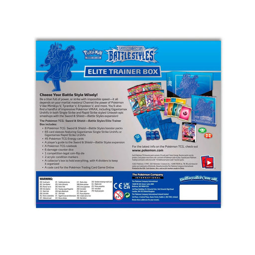 Sword & Shield: Battle Styles - Elite Trainer Box (Gigantamax Rapid Strike Urshifu) - for just $100! 