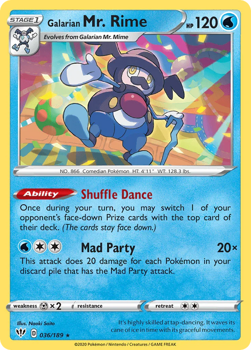 Galarian Mr. Rime (036/189) [Sword & Shield: Darkness Ablaze] - for just $0.15! 