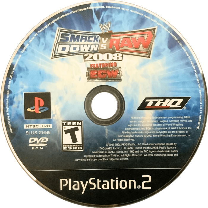 WWE SmackDown vs. Raw 2008 – PlayStation 2 (PS2) - for just $0! 