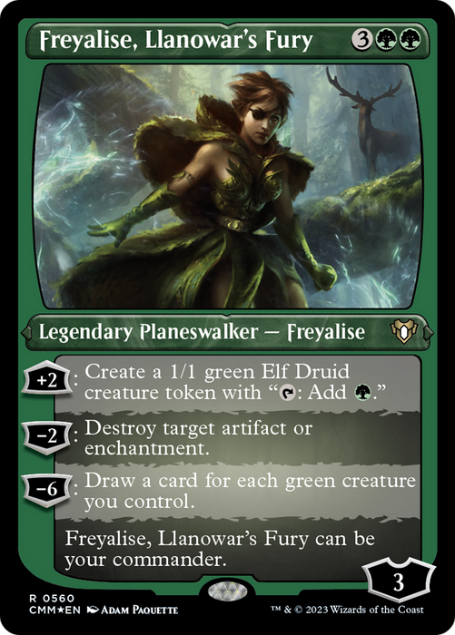 Freyalise, Llanowar's Fury (Foil Etched) [Commander Masters] - Just $3.95! Shop now at Retro Gaming of Denver