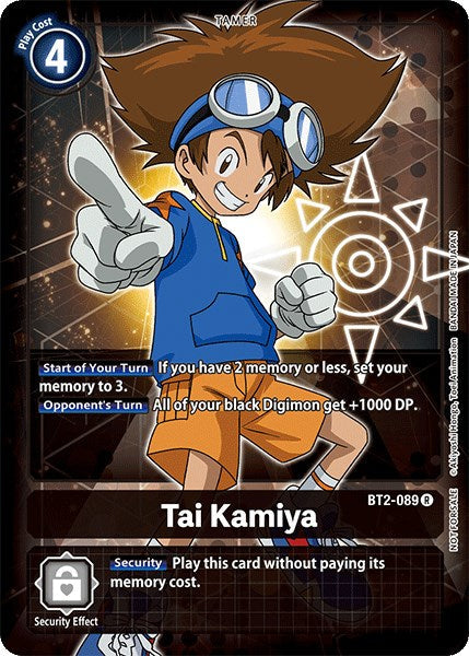 Tai Kamiya [BT2-089] (Official Tournament Pack Vol.3) [Release Special Booster Promos] - Just $0.20! Shop now at Retro Gaming of Denver