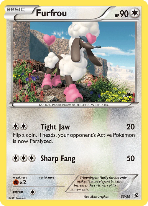Furfrou (33/39) [XY: Kalos Starter Set] - for just $1.55! 