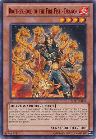 Brotherhood of the Fire Fist - Dragon (Red) [DL18-EN008] Rare - for just $2! 