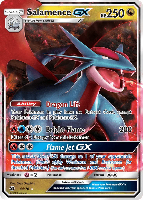 Salamence GX (44/70) [Sun & Moon: Dragon Majesty] - for just $3.35! 