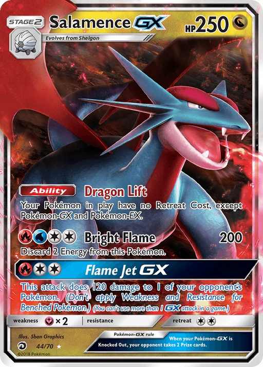 Salamence GX (44/70) [Sun & Moon: Dragon Majesty] - for just $3.90! 