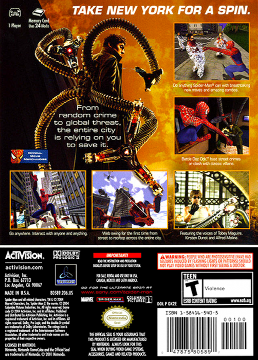 Spider-Man 2 – GameCube (GC) - for just $13.99! 