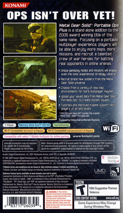 Metal Gear Solid: Portable Ops Plus – PlayStation Portable (PSP) - for just $18.99! 