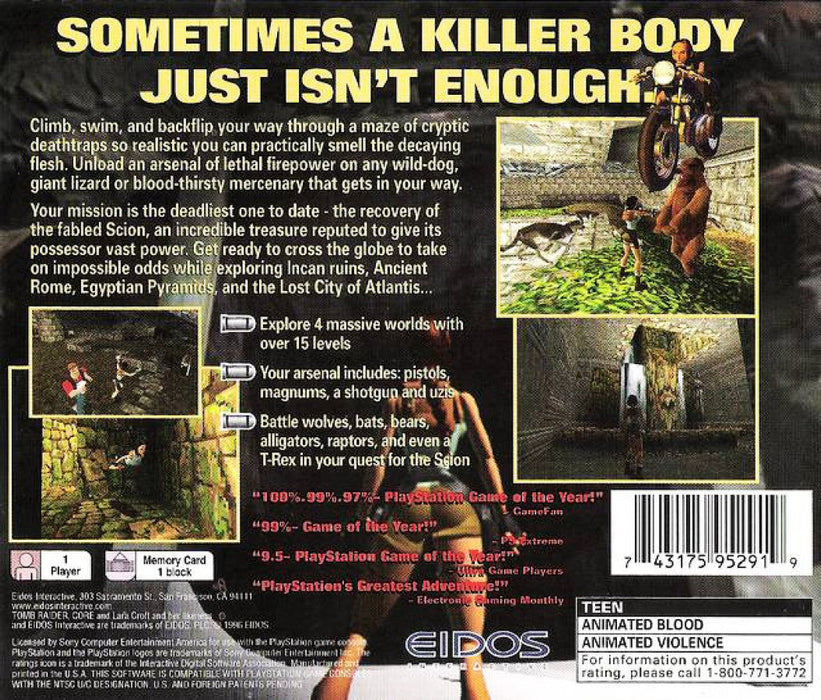 Tomb Raider [Greatest Hits] – PlayStation 1 (PS1) - for just $11.99! 