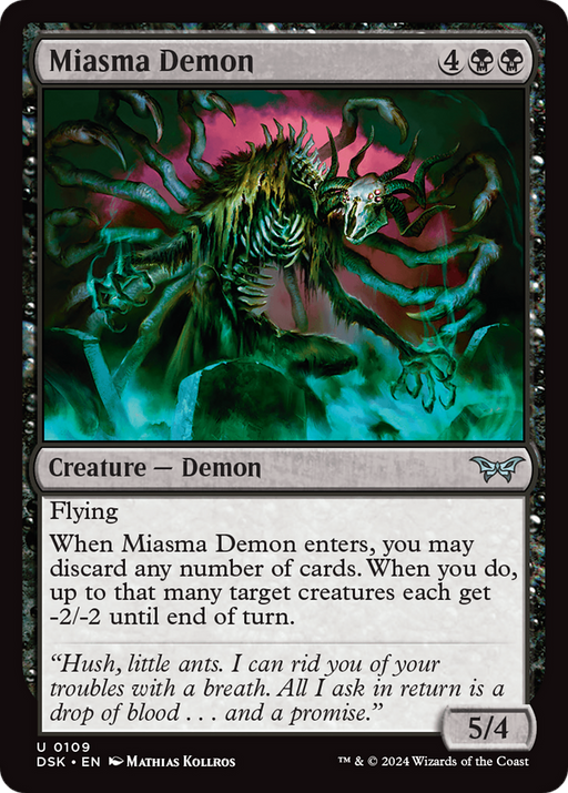 Miasma Demon (DSK-109) - Duskmourn: House of Horror Foil - for just $0.05! 