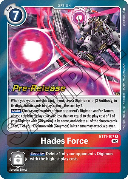 Hades Force [BT11-107] [Dimensional Phase Pre-Release Promos] - Just $0.90! Shop now at Retro Gaming of Denver