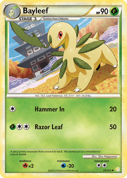 Bayleef (35/123) [HeartGold & SoulSilver: Base Set] - for just $0.70! 