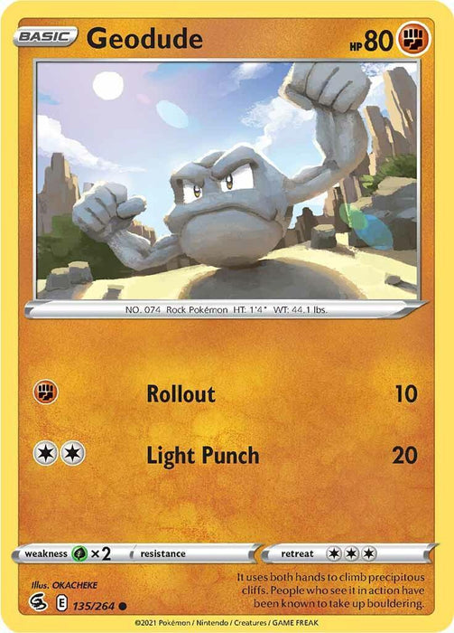 Geodude (135/264) [Sword & Shield: Fusion Strike] - for just $0.10! 