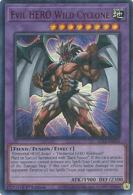 Evil HERO Wild Cyclone (Red) [LDS3-EN030] Ultra Rare - for just $0.15! 