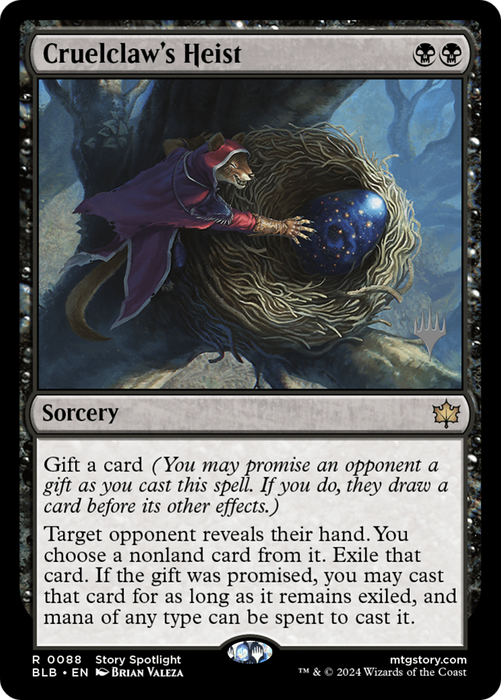 Cruelclaw's Heist (PPBLB-088) - Bloomburrow Promos - for just $0.34! 