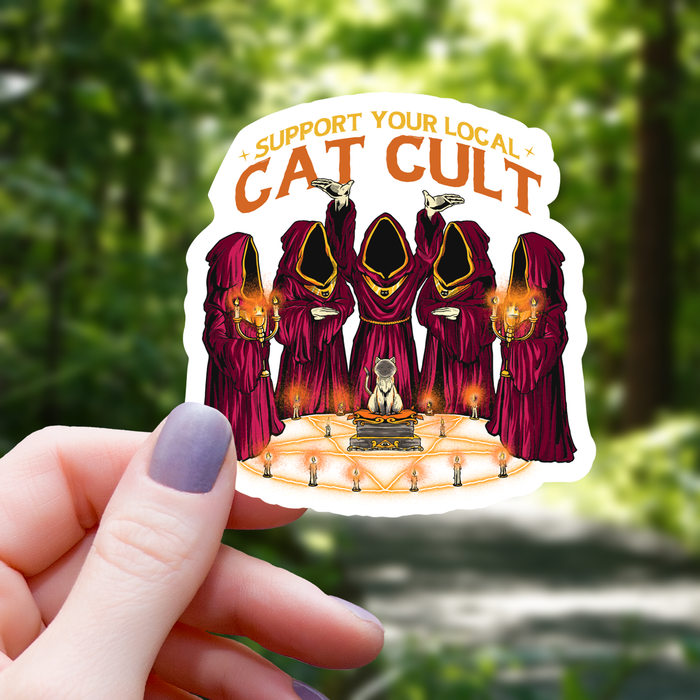 Support Your Local Cat Cult Sticker - 3" - for just $3.50! 