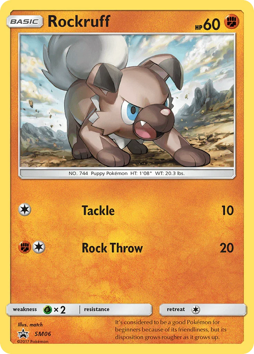 Rockruff (SM06) [Sun & Moon: Black Star Promos] - for just $0.45! 