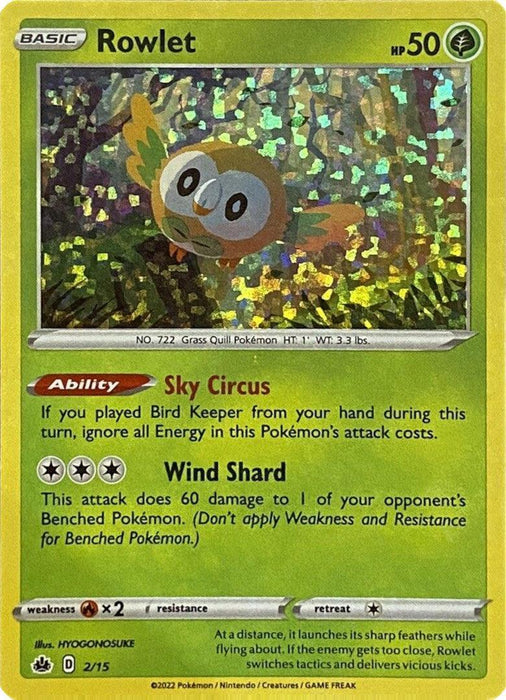 Rowlet (2/15) [McDonald's Promos: Match Battle] - for just $0.30! 