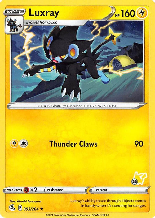 Luxray (093/264) (Pikachu Stamp #28) [Battle Academy 2022] - for just $0.10! 