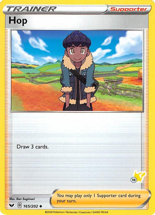 Hop (165/202) (Pikachu Stamp #13) [Battle Academy 2022] - for just $0.10! 