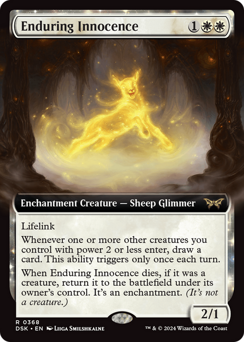 Enduring Innocence (DSK-368) - Duskmourn: House of Horror: (Extended Art, enchantment) Foil - for just $2.32! 