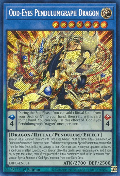 Odd-Eyes Pendulumgraph Dragon [DIFO-EN034] Secret Rare - for just $0.55! 