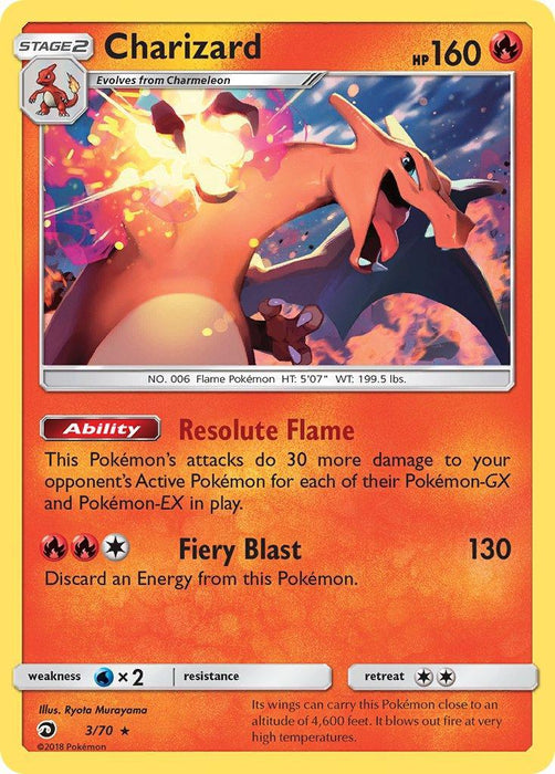 Charizard (3/70) (Let's Play, Eevee) (Theme Deck Exclusive) [Sun & Moon: Dragon Majesty] - for just $2.15! 